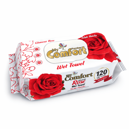 Igienă personală - Şerveţele umede Premium 120 buc - Glamour Rose - My Comfort