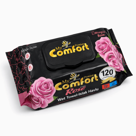 Ingrijire personală - Șervețele umede  Premium 120 buc - Magic  Rose - My Comfort