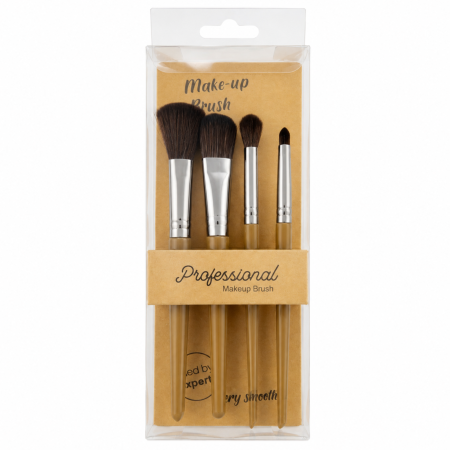 Set 4 pensule machiaj professional – peri moi, mânere ergonomice [2]