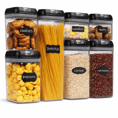 Set 7 recipiente depozitare alimentară din plastic, închidere etanșă, fără BPA [1]