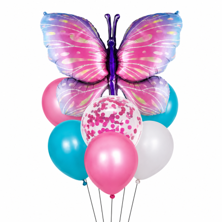 Accesorii petrecere - Set baloane fluture pentru petrecere – 7 Piese model 1