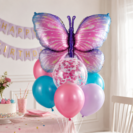 Set baloane fluture pentru petrecere – 7 Piese model 1 [1]