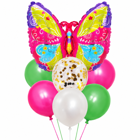 Accesorii petrecere - Set baloane fluture pentru petrecere – 7 Piese model 2