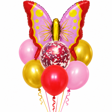 Accesorii petrecere - Set baloane fluture pentru petrecere – 7 Piese model 3