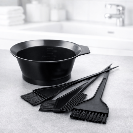 Accesorii cosmetice - Set bol pentru vopsit cu 3 pensule