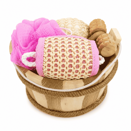Ingrijire personală - Set cadou spa și îngrijire corporală în coșuleț decorativ – 5 piese