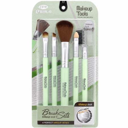 Set complet de pensule pentru machiaj – 5 piese pentru ten, ochi și sprâncene [2]