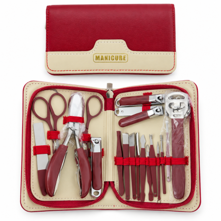 Accesorii manichiura & pedichiura - Set manichiură și pedichiură 18 piese în etui cu fermoar