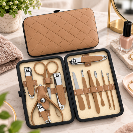 Accesorii manichiura & pedichiura - Trusă pentru manichiură și pedichiură - 12 piese în husă