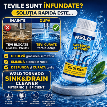 Soluție pentru curațat instant țevile de scurgere, Wild Tornado, 100 g [1]