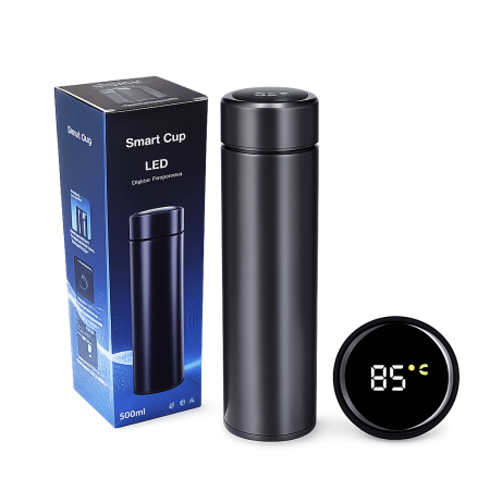 Bucătărie & Servire - Termos smart, sită infuzor și indicator LED temperatură, 500 ml