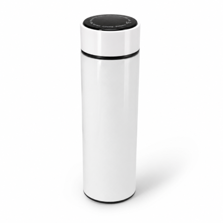 Bucătărie & Servire - Termos smart, sită infuzor și indicator LED temperatură, 500 ml Alb