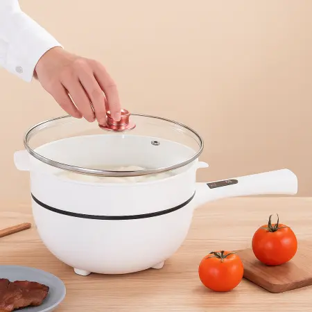Electrice & Electrocasnice - Tigaie electrică 26 cm, antiaderentă, cu capac din sticlă