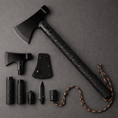 Topor multifuncțional pentru camping, cu accesorii interschimbabile [3]