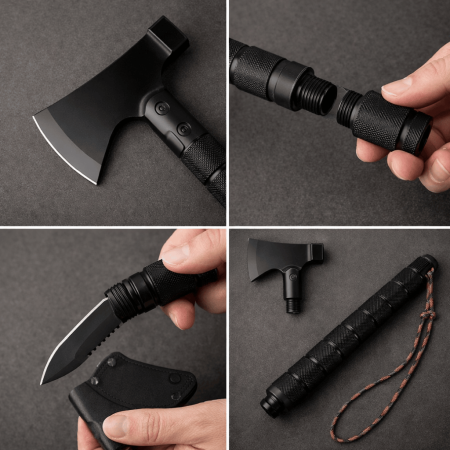 Topor multifuncțional pentru camping, cu accesorii interschimbabile [2]