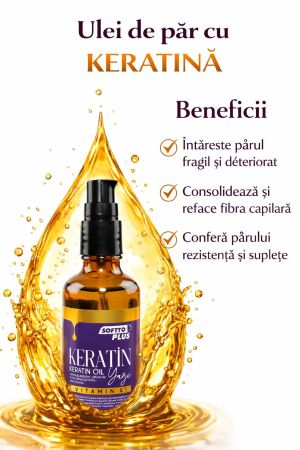 Ulei de îngrijire a părului cu extract de keratină 50 ml - Softto Plus [1]