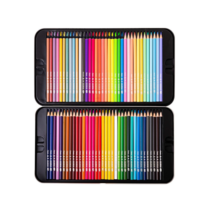 Creioane colorate DACO CreionArt, 72 culori, cutie metalică – clasice, pastel, neon și metalice [2]