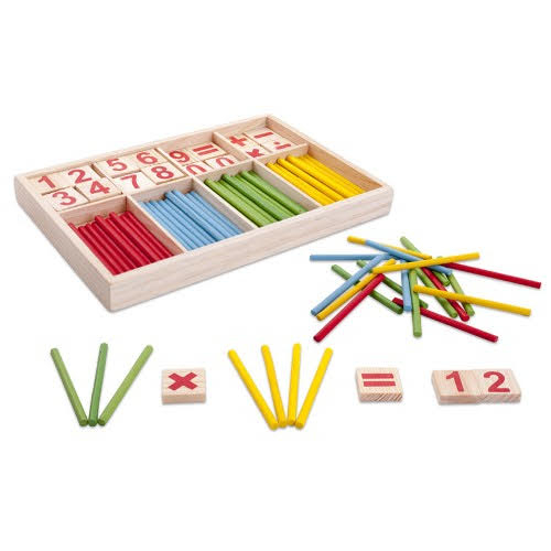 Jocul numerelor cu piese din lemn [2]