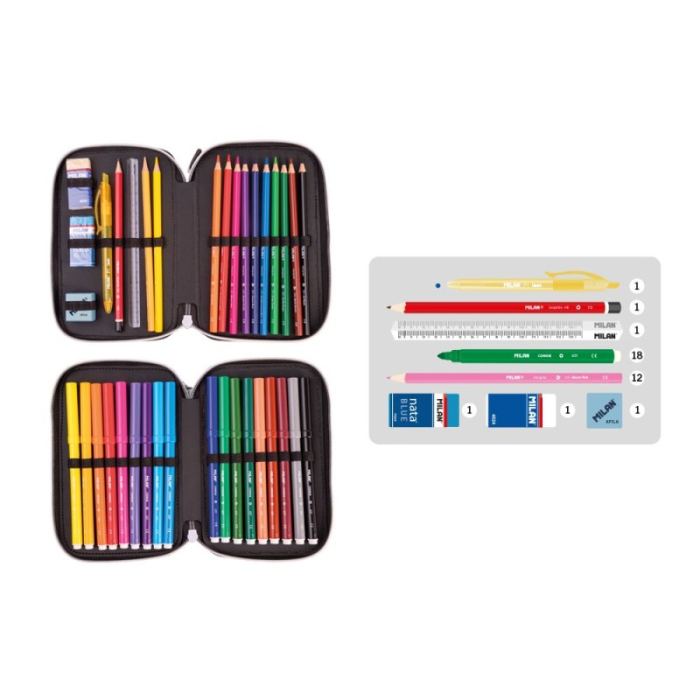 Penar Echipat Milan Aliens – 2 Fermoare, 2 Compartimente, Complet Echipat [2]