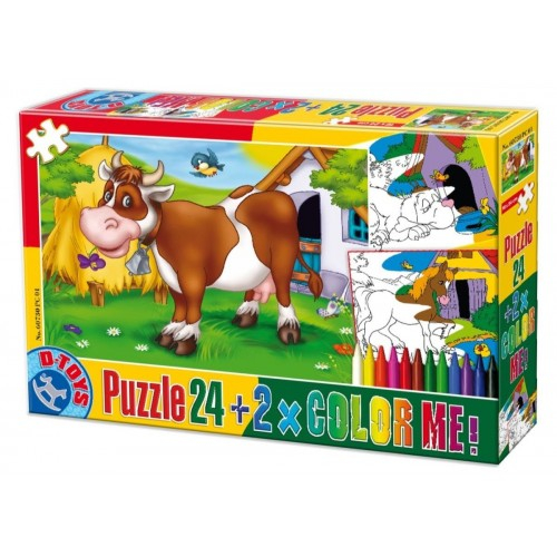 Puzzle 24 + Color Me - Animale [1]
