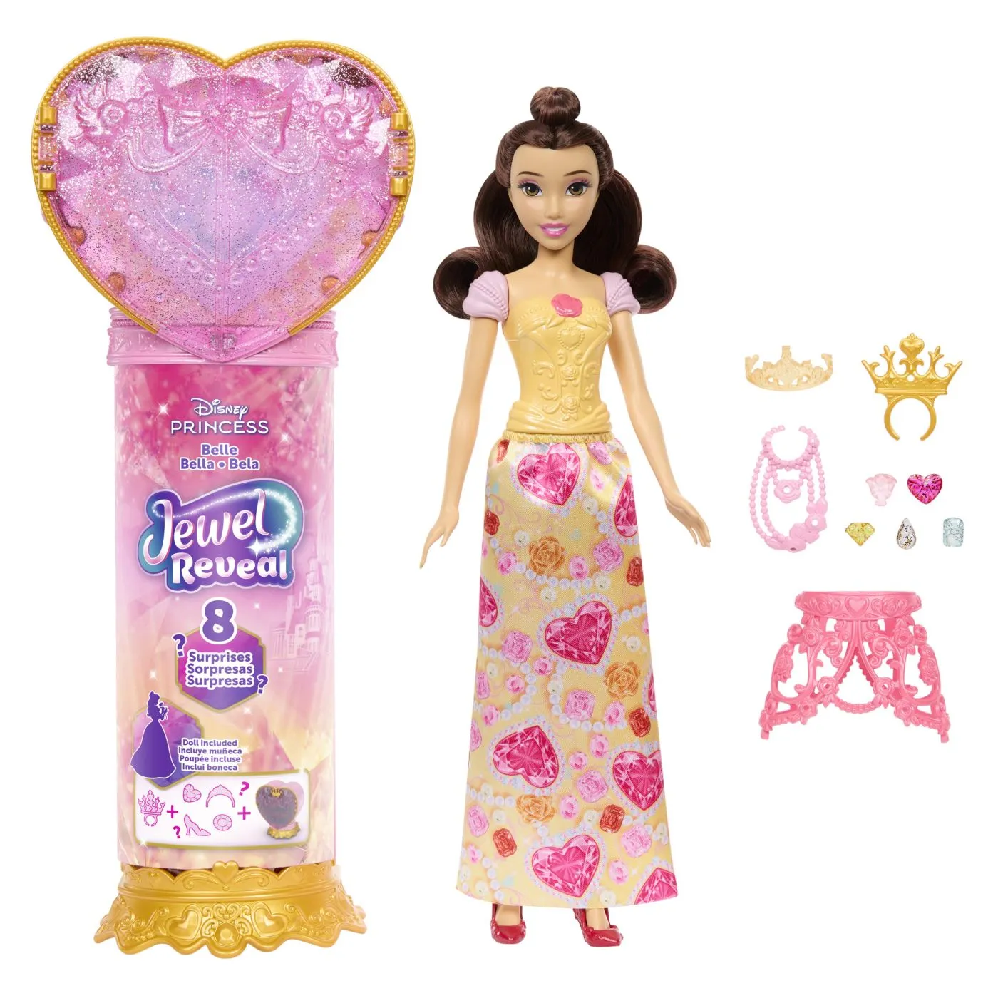 Set Barbie Princess Jewel Reveal – Belle, 8 surprize [2]