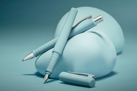 Set stilou și pix Faber-Castell Poly Bleu Caraibe – peniță B, pix XB, cutie cadou [2]