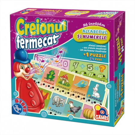 Educative - Creionul Fermecat + Puzzle 24 Piese Alfabet, Numere