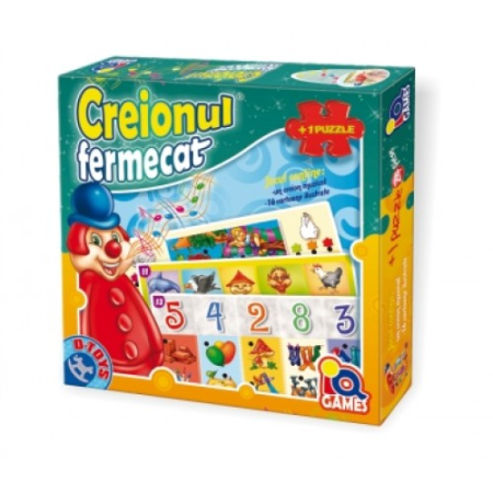 Educative - Creionul Fermecat + Puzzle 24 Piese Animale, Numere, Forme, Culori