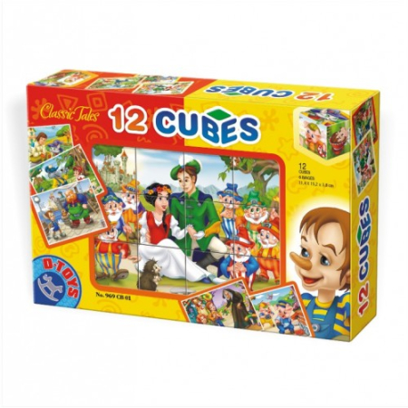 Puzzle - Cuburi 12 Piese Basme