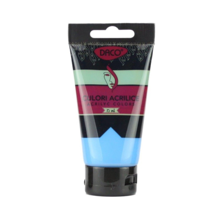 Pictura - Culoare acrilică DACO Albastru Ceruleum 75 ml – Vopsea acrilică pentru pânză, lemn și proiecte creative