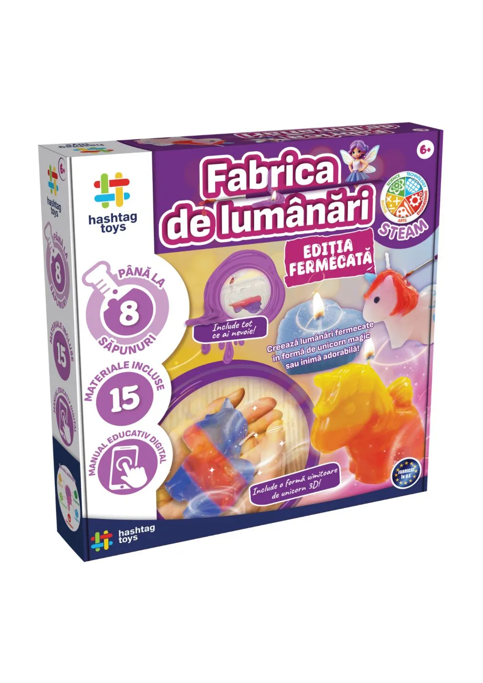 Jocuri - Fabrica Distractivă de Carioci – set creativ pentru copii 6 ani+, cu 12 activități și 65 de materiale. Creează carioci colorate și parfumate!