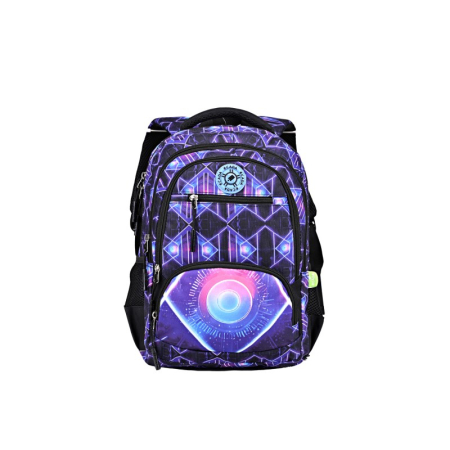 Rechizite - Ghiozdan ECADA Neo Vision 41 cm – 5 compartimente, ergonomic, design geometric