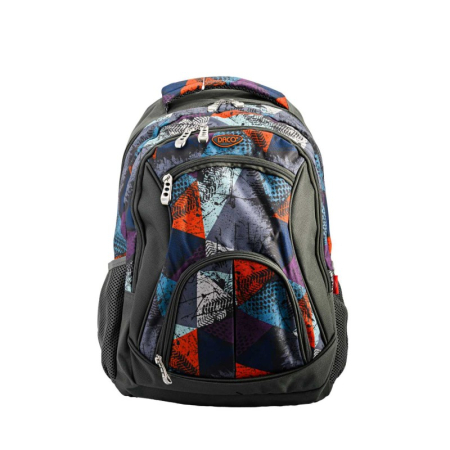 Ghiozdane - Ghiozdan școlar DACO 43 cm – model geometric, spațios și rezistent