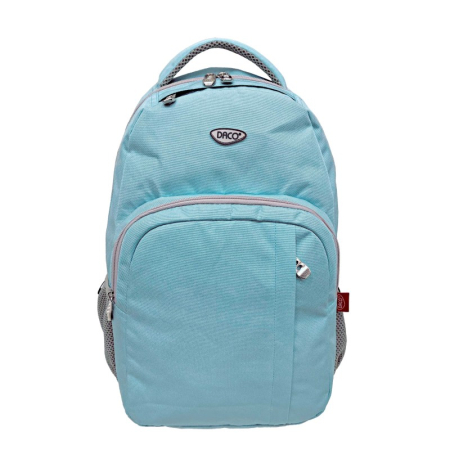 Ghiozdane - Ghiozdan școlar DACO 43 cm – Turcoaz, ergonomic, compartimentat