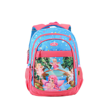 Ghiozdane - Ghiozdan școlar ECADA 41 cm Zâne în Pădure – ergonomic, 4 compartimente, buzunare laterale