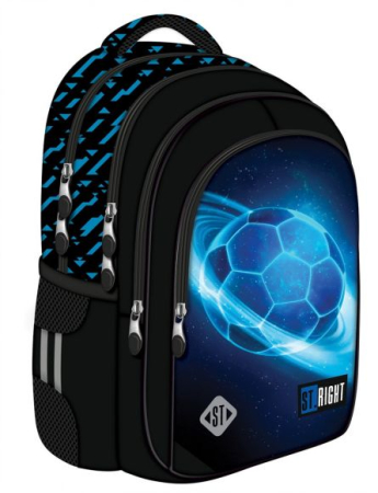 Rechizite - Ghiozdan Școlar ST.RIGHT BP-58 Cosmic Soccer Majewski, Clasele I-IV, 22 L, 40 × 28 × 18 cm
