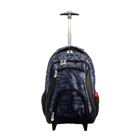 Ghiozdane - Ghiozdan troller DACO 43 cm – model Camuflaj, 4 compartimente, ergonomic și rezistent