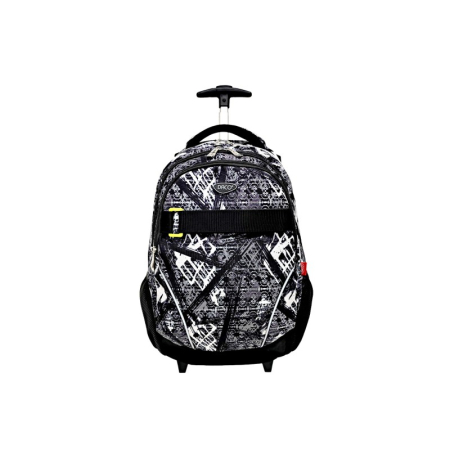 Ghiozdane - Ghiozdan troller DACO 44,5 cm gri – 3 compartimente, ergonomic și rezistent