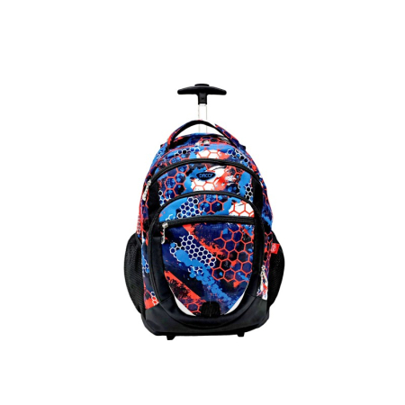 Ghiozdane - Ghiozdan troller DACO 46 cm – 4 compartimente, model geometric, rezistent și ergonomic