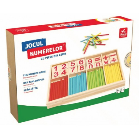 Educative - Jocul numerelor cu piese din lemn
