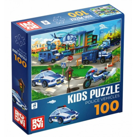 Puzzle - Kids Puzzle Police Vehicles 100pcs