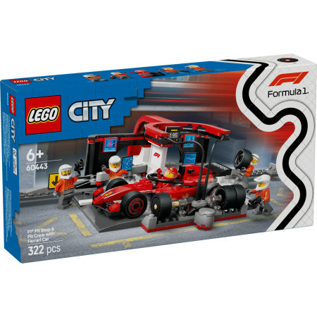 LEGO City – Boxa și mecanicii F1 cu mașina Ferrari [1]