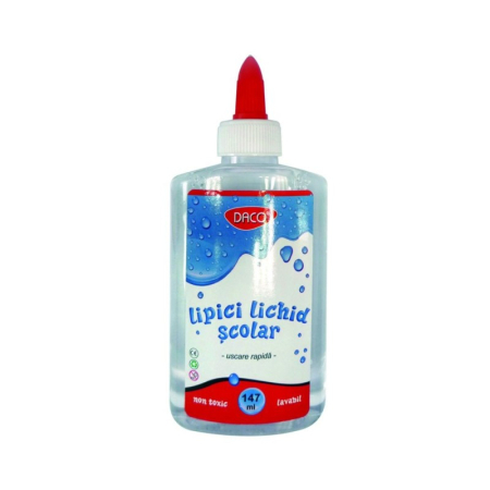 Lipici - Lipici Lichid Școlar DACO 147 ml – Adeziv pentru Hârtie, Carton și Activități Creative
