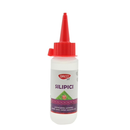 Lipici - Lipici Silicon Silipici DACO 50 ml – Adeziv Transparent pentru Craft, DIY și Bricolaj