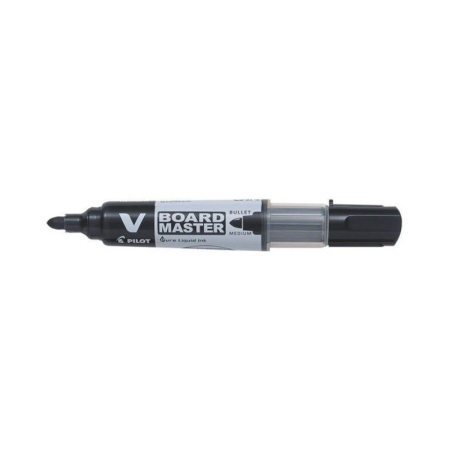 Marker - Marker tablă magnetică Pilot V Board Master Negru – Reîncărcabil, cerneală lichidă, vârf rotund