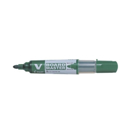 Marker - Marker tablă magnetică Pilot V Board Master Verde – Reîncărcabil, cerneală lichidă, vârf rotund