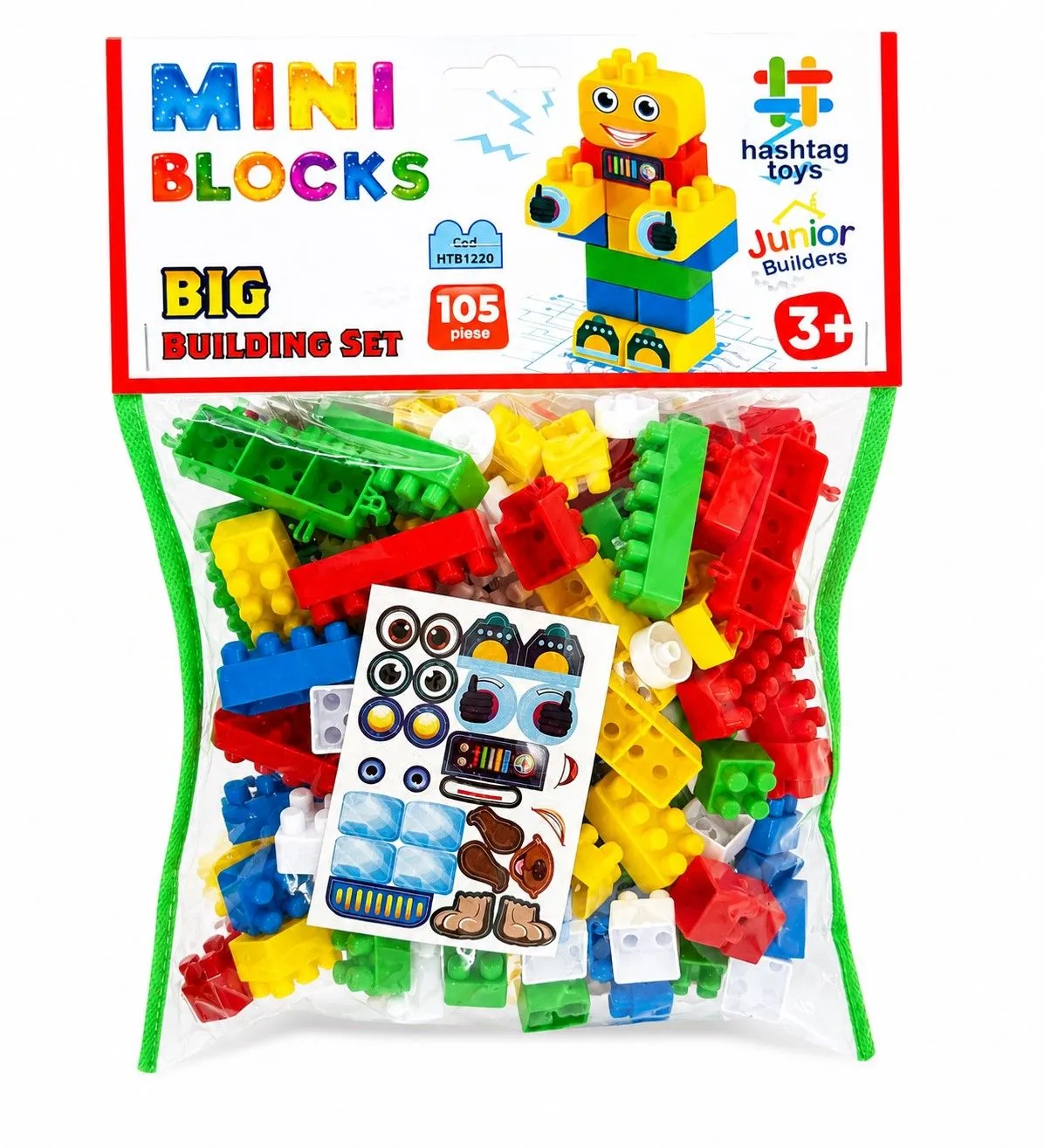 Creative - Mini Blocks Hashtag Toys – Set de construcție, 105 piese