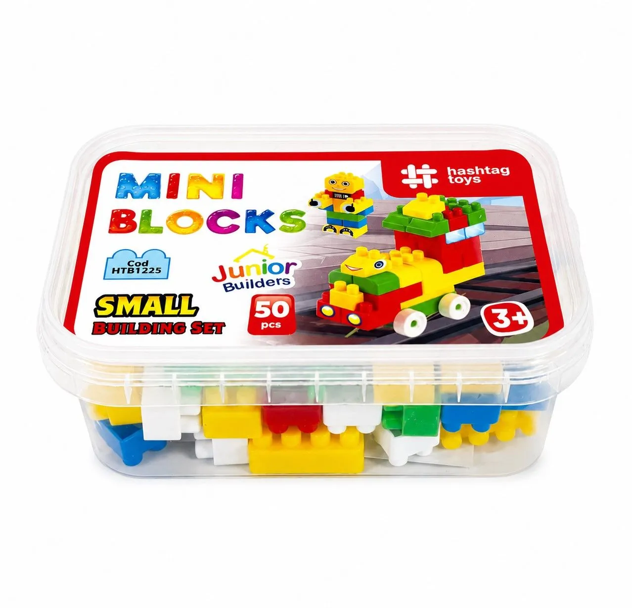 Creative - Mini Blocks Hashtag Toys – Set de construcție, 50 piese, cutie