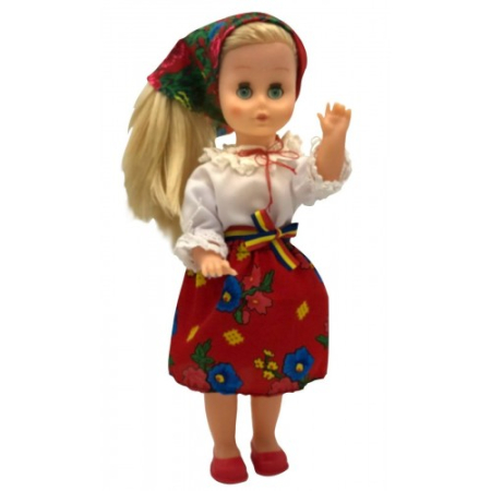 Papusi - Păpușa Arădeanca Costum Popular blondă 38 cm