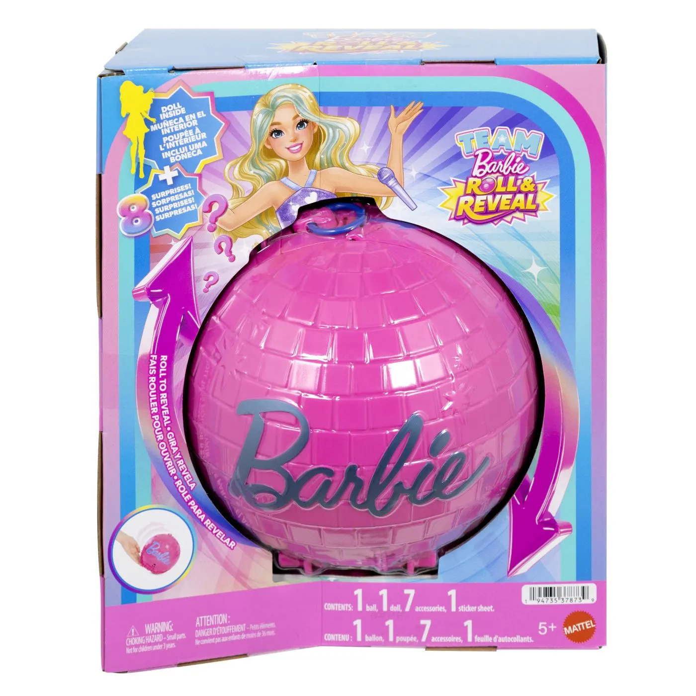 Jucarii - Păpușă Barbie Team Roll & Reveal cu Accesorii Surpriză